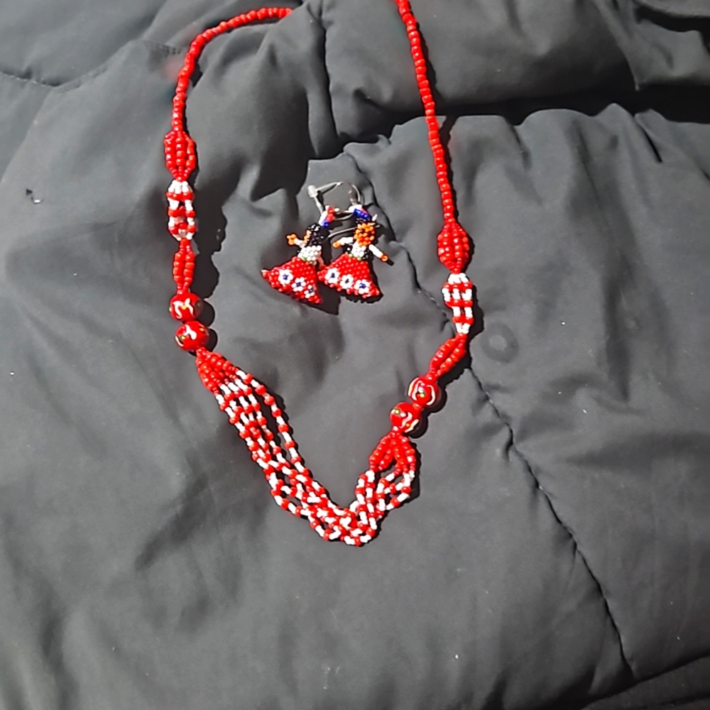 Necklace and earrings